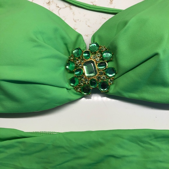 SOLO Swimwear Two Piece  Lime Bikini Set - Picture 2 of 7